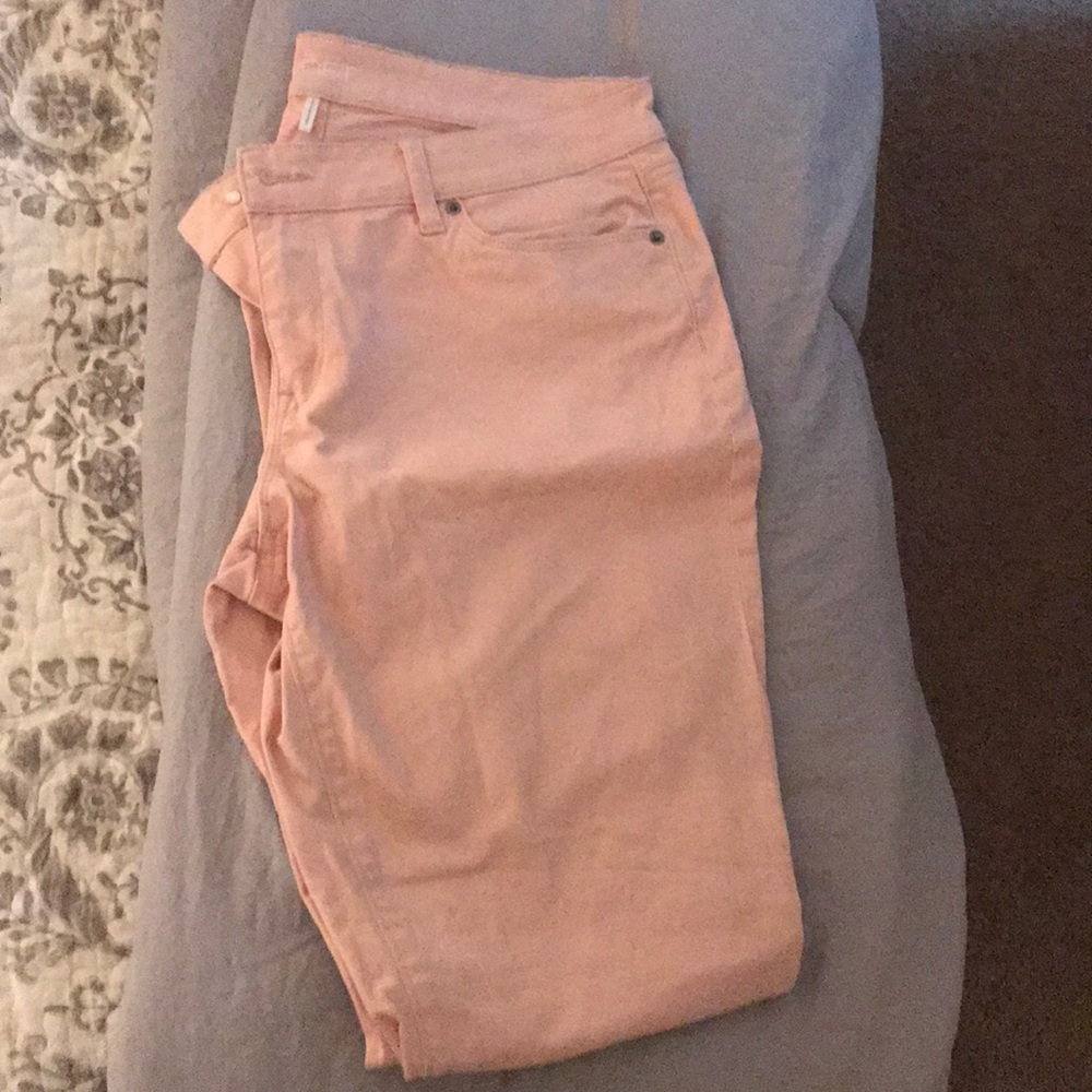 Pink straight leg chinos